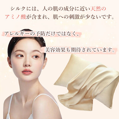 シルク 枕カバー 25匁 43×63 美容 艶髪 保湿 両面 ファスナー式 封筒式 シルク枕カバー 枕カバー シルク100％ シルクまくらカバー 滑らか 柔らか 洗える 可愛い 冷感 絹 枕 ピローケース ピロケース まくらカバー
