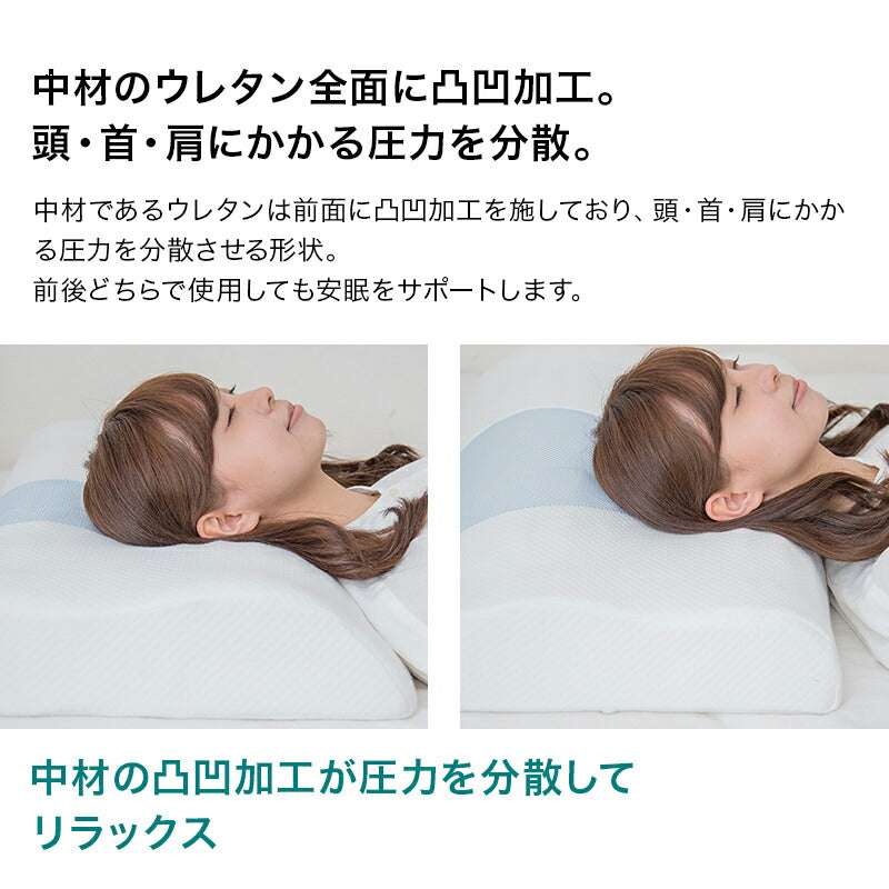 ストレートネック 枕 肩こり 首こり まくら マクラ 体圧分散枕＋専用カバーセット 高さ調節可能 体圧分散凸凹型枕 首こり対策 いびき対策 高さ調整枕 ストレートネック対策 頸椎サポート 安眠枕