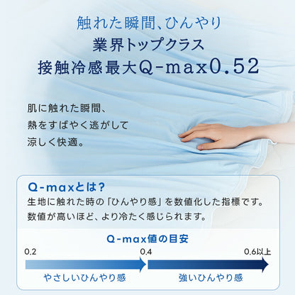 タオルケット 冷感 ひんやり リバーシブル 夏用 ひんやりケット ブランケット クールケット キルトケット 接触冷感 冷感ケット ひんやり シングル セミダブル ダブル QMAX0.4 吸水速乾 洗える 肌掛け 肌かけ 夏