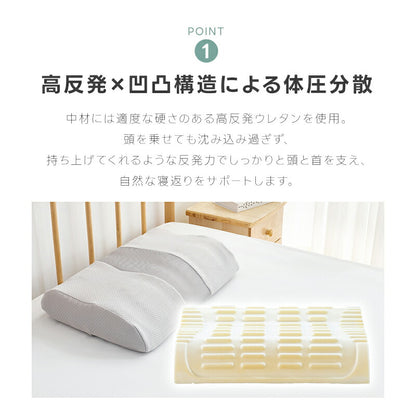 枕 高反発 体圧分散枕 まくら ストレートネック 枕 矯正枕 横向き 枕 マクラ 肩こり 首こり 解消グッズ 高さ調整枕 まくら 頭痛 いびき対策 安眠 通気性 吸汗性 保温性枕 高め 高反発 硬め 60×42cm 誕生日 プレゼント お中元