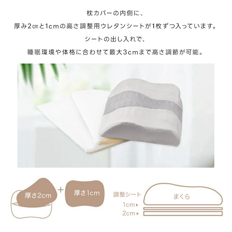 枕 高反発 体圧分散枕 まくら ストレートネック 枕 矯正枕 横向き 枕 マクラ 肩こり 首こり 解消グッズ 高さ調整枕 まくら 頭痛 いびき対策 安眠 通気性 吸汗性 保温性枕 高め 高反発 硬め 60×42cm 誕生日 プレゼント お中元