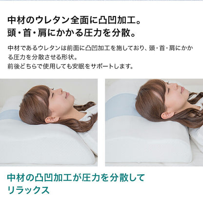 お得な2個セット枕 まくら 頚椎安定型 いびき 歯ぎしり 解消 マクラ 枕 反発枕 肩こり 首こり 横向き寝 快眠枕 睡眠枕 硬め ニット生地 メッシュ生地 高さ調節可能 FUWAWA 体圧分散 肩楽枕 お中元