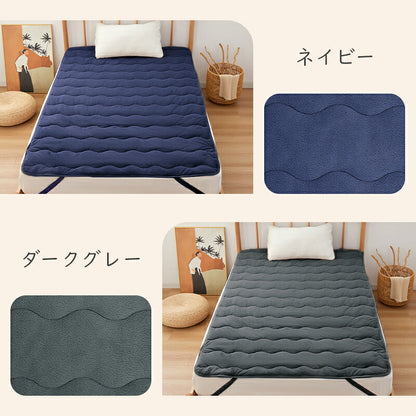 敷きパッド あったか ボア系 ベッドパッド 敷き毛布 マットレスパッド プレミアムフランネル 発熱 秋 冬 オールシーズン 洗える 肌触りよい 抗菌防臭 防ダニ 静電気防止 ゴム付 ボア系 シングル セミダブル ダブル