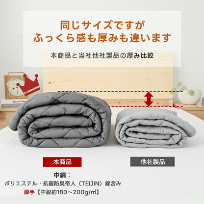 敷きパッド 綿100% ふんわり 厚手 タオル地 ベッドパッド 三層構造 ふんわりベッドパット 厚め 敷パット マットレスパット シングル セミダブル ダブル クイーン キング ワイドキング 抗菌防臭 防ダニ 吸水速乾 洗える ゴム付 ふわふわ お中元