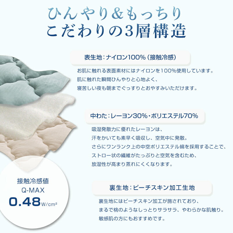 ボックスシーツ 夏用 ひんやり シングル 接触冷感 Q-max0.48 敷きパッド パッド一体型ボックスシーツ 洗える セミダブル ダブル 吸水速乾 吸湿 放湿 通気性 シーツ 一体型 全周ゴム ベッドカバー マットレスカバー 冷感寝具 夏
