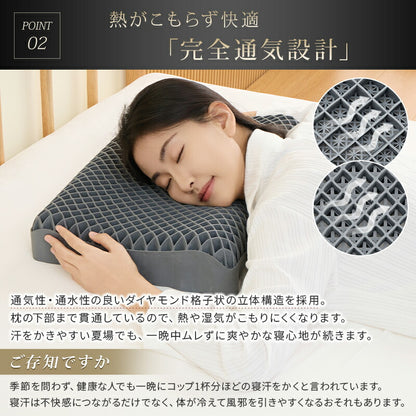 枕 無重力 TPE枕 カバー付 洗える 丸洗い 高さ調節 通気性 首 肩 いびき 予防 防止 TPE ジェル まくら 横向き 仰向け 寝返り 圧力分散 実用的 ギフト 誕生日 母の日 父の日 ピロー 快眠 寝具 ストレートネック 枕難民