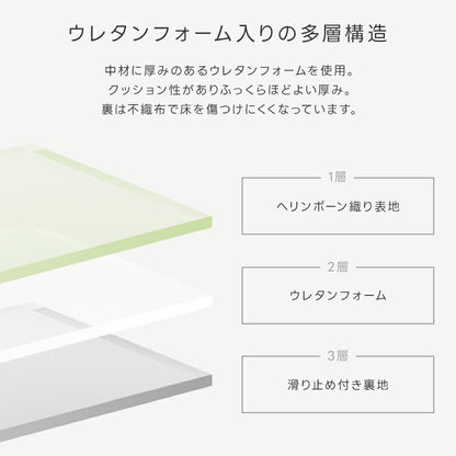 ラグ 夏用 洗える ラグマット カーペット ジャガード織り ヘリンボーン ラグカーペット リビングラグ オールシーズン 135×185 185×185 185×235 柄 滑り止め付 防音 軽量 床暖&ホットカーペット対応 長方形 正方形 北欧 おしゃれ お中元