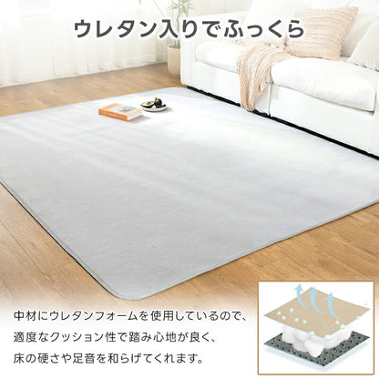 冷感ラグ カーペット ラグ 夏用 ひんやり 接触冷感 Q-MAX0.45 滑り止め付 ウレタン入り 抗菌防臭 防ダニ 通気性 速乾性 洗える ウォッシャブル 薄手 ラグマット 135*185 135*185 185*235 長方形 正方形 リビング 北欧