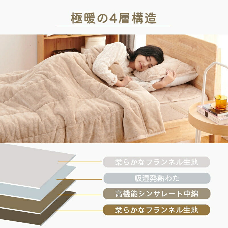 毛布 シンサレート 2枚合わせ 冬 中綿入り 厚手 ボリューム 洗える 節電 省エネ 抗菌防臭 吸湿発熱 あったか 軽量 シングル セミダブル ダブル 掛け毛布 もうふ ブランケット 無地 フランネル 襟付 お中元