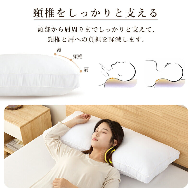 枕 ロング枕 抱き枕 安眠枕 快眠枕 ふわふわ まくら ホテル仕様 2人用枕 来客用 ロングピロー セミダブル マクラ 洗える 高さ調整 柔らか いびき防止 横向き 寝返り 肩こり 首こり 低め 高め ストレートネック 抗菌防臭 プレゼント