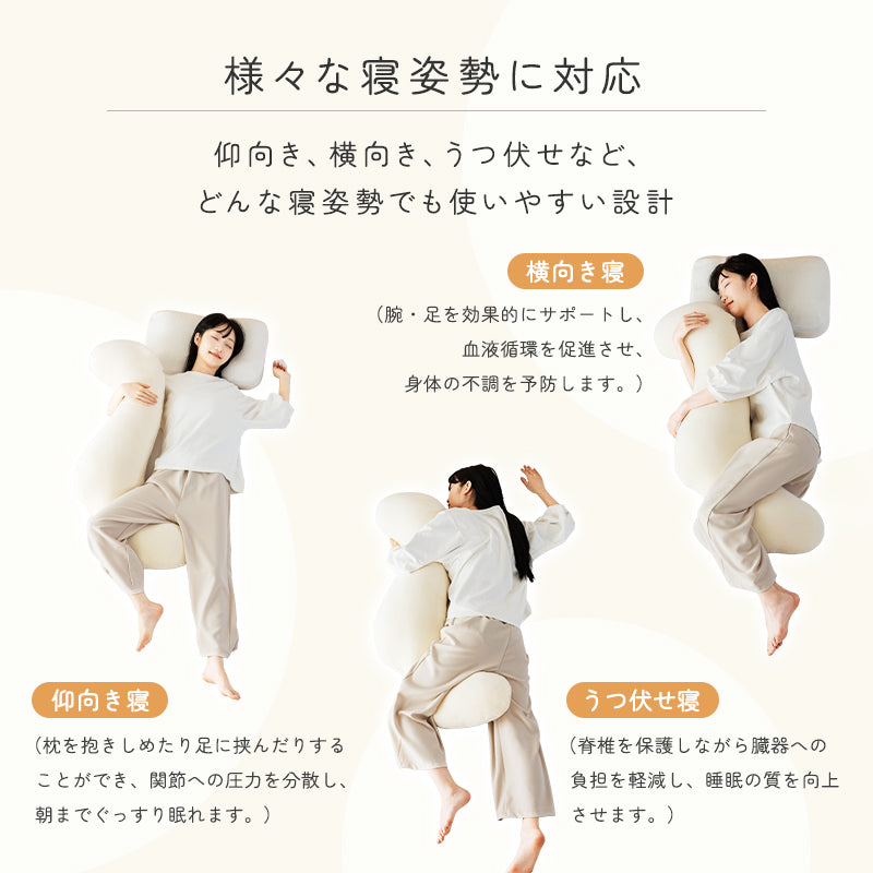 抱き枕 カバー付 洗濯可 抱きまくら 人間工学 妊婦 妊娠 マタニティ 抗菌防臭 綿100％ フランネル 接触冷感 横向き 仰向き うつ伏せ だき枕 だきまくら 腰痛 肩こり いびき 32×100 40×113 ファスナー式 便利 出産祝い