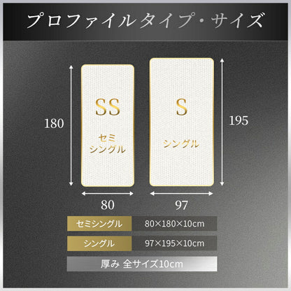 マットレス 高反発 極厚10cm 三つ折り 折り畳み シングル S 190N 硬め 敷布団 敷き布団 高反発ウレタン 竹炭入り 抗菌消臭 防ダニ 凹凸加工 体圧分散 3つ折り 洗えるカバー 高反発マットレス ベッドマットレス 新生活 ギフト対応 翌日